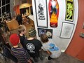 Kids checking out the deck art