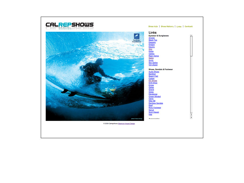 Calrepshow Website