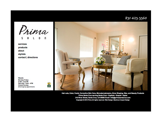 Prima Santa Cruz website design