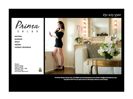 Prima Santa Cruz website design