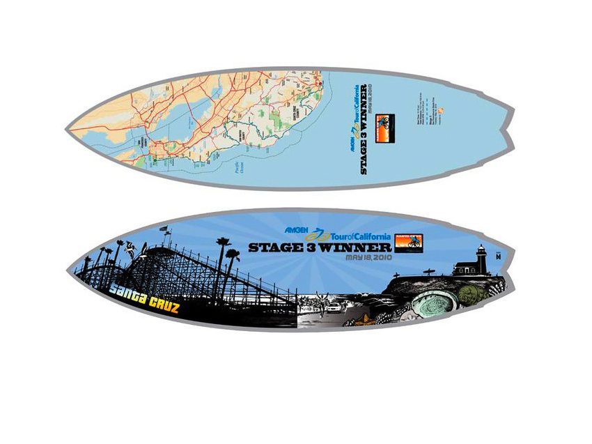Amgen 2010 Haut Surfboard Graphic
