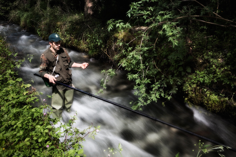 Trout fisherman - River Nera