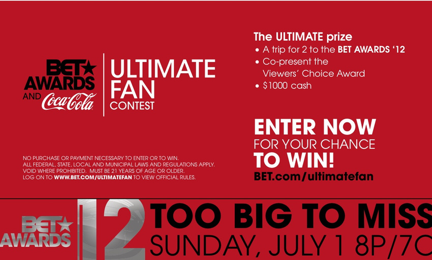 BET Awards '12 Coca-Cola Ultimate Fan contest e-blast