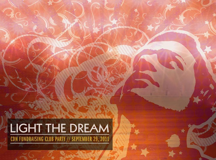 "Light the Dream" - CDN Fundraising Club Party Postcard (FRONT)
