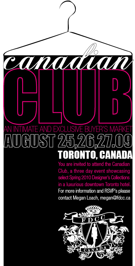 Fashion Design Council of Canada - Canadian Club Promotional Postcard