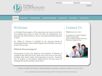 Portland Neurosurgery Website and Logo by Red Lace Design
