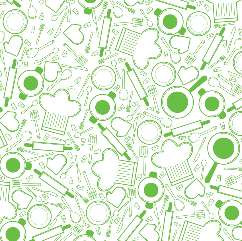 Green Kitchen Pattern