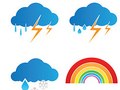 Weather forecast icon set
