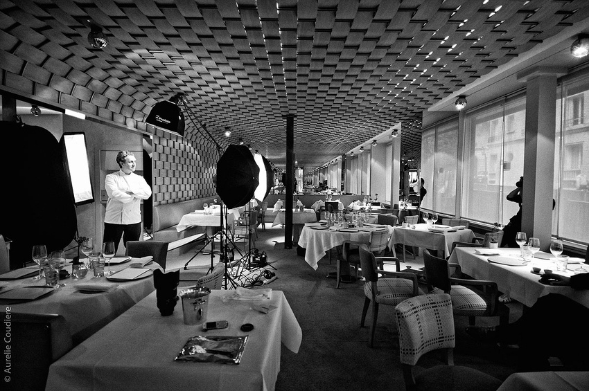 Jean Louis Nomicos, chef cooking - © Aurelie Coudiere