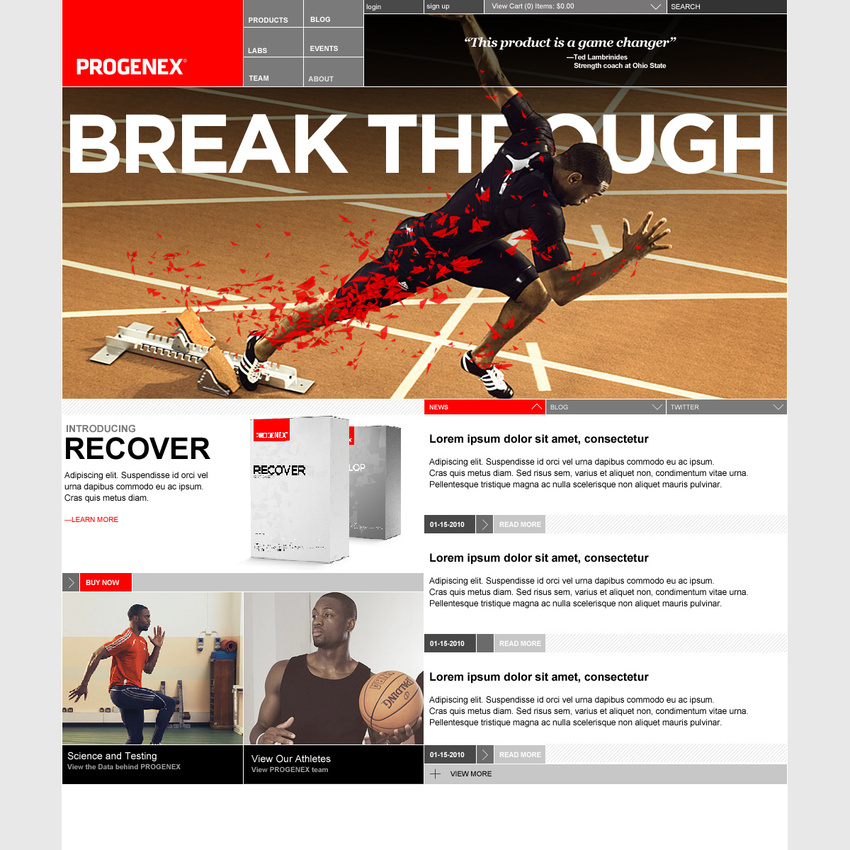 Progenex Website-in productions