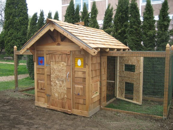 Chicken Coop at a private elementary school in Seattle Washington