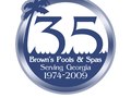 Anniversary Logo for Brown's Pools