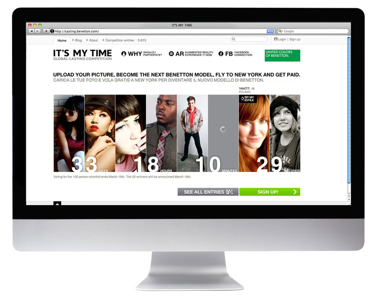 Client: Benetton Japan. Japanese marketing design and casting. Shot and edited 110+ live auditions for online campaign.