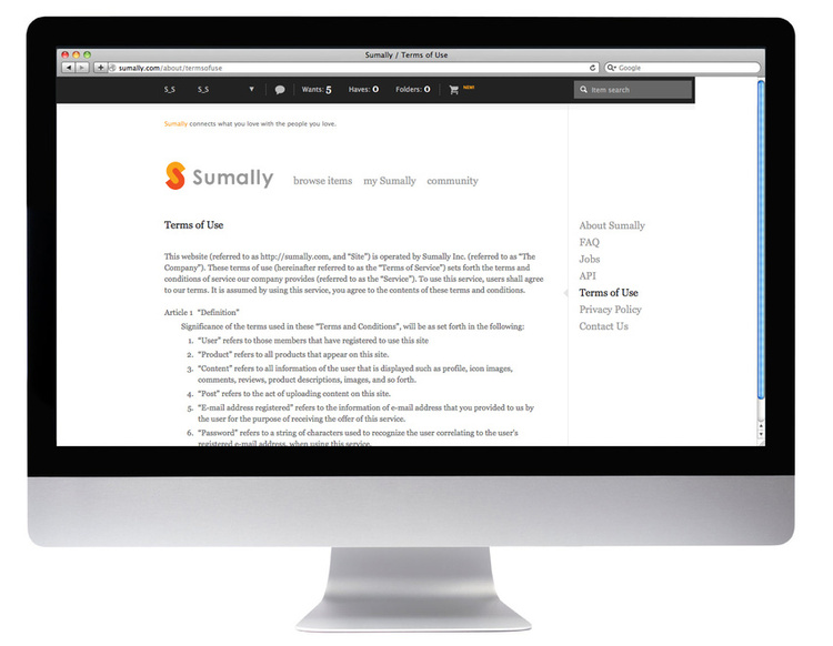 Client: Sumally.com. Site localization: Japanese to English translation and testing.