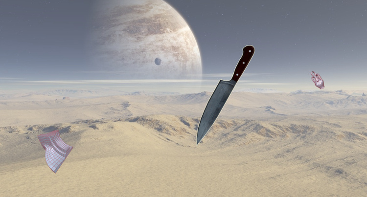 Sketching ideas of floating, hoarded, dangerous objects 'buried' in space.