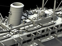 Modeled Ship
