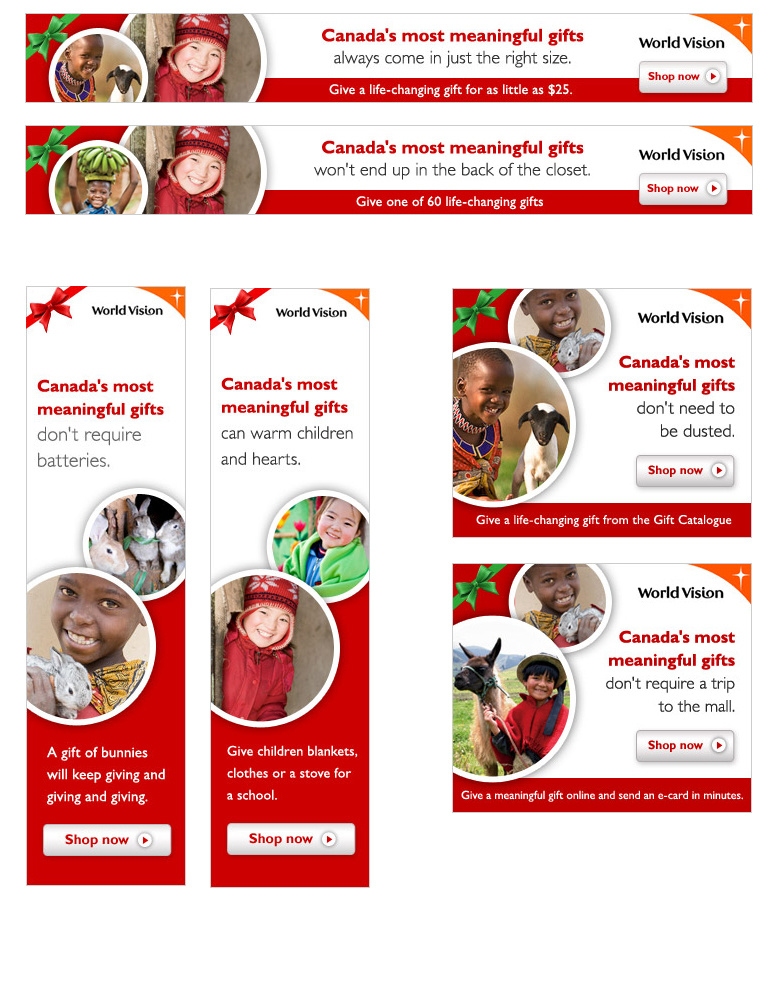 Static banner ads for Sweetspot.ca newsletters