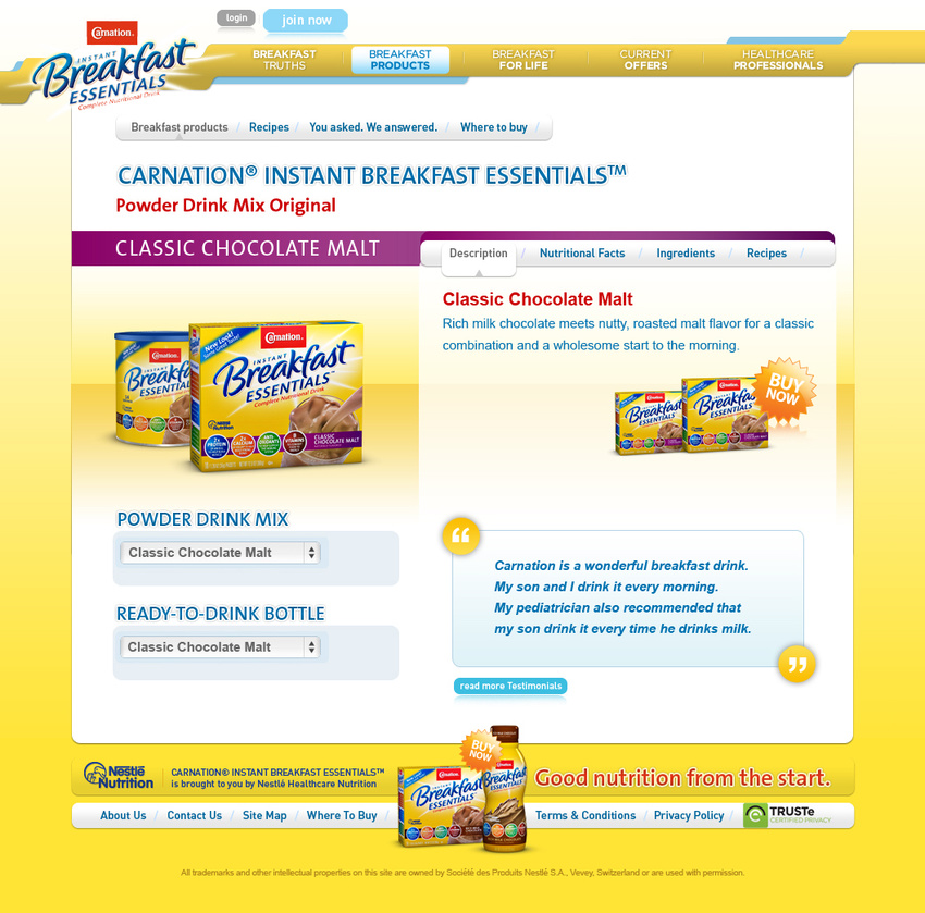 Product section
