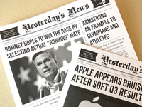 Created two editions of Yesterday's News for ScribbleLive