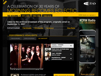 KCRW's Morning Becomes Eclectic 30th anniversary microsite