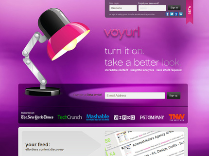 voyurl: Landing Page