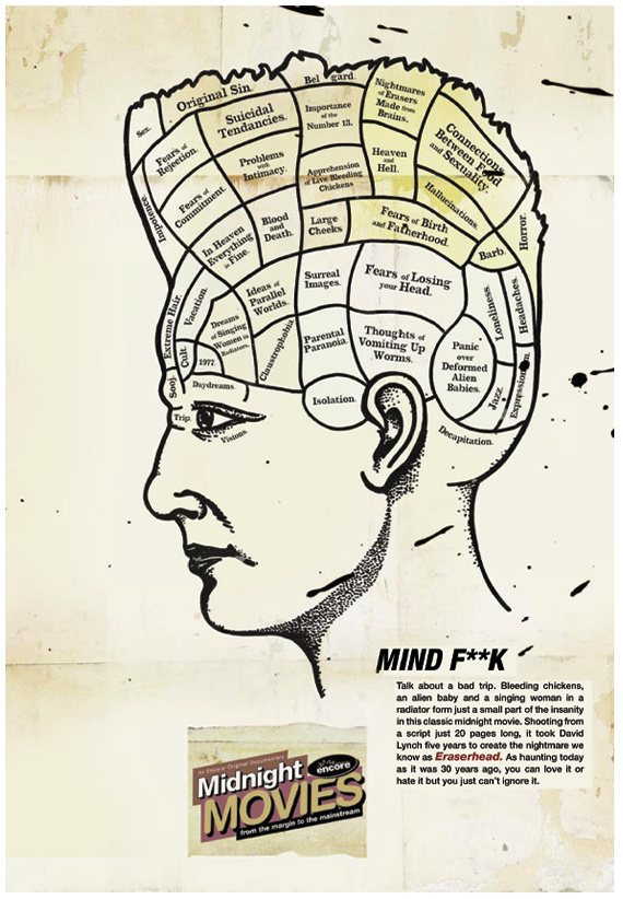 Midnight Movies Poster - Eraserhead - Illustration also by Paul Suggett