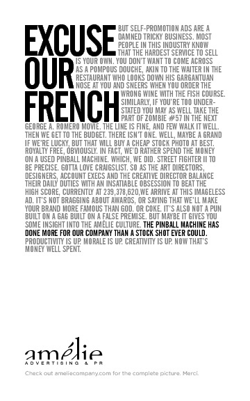 Amelie Self-Promotion Ad