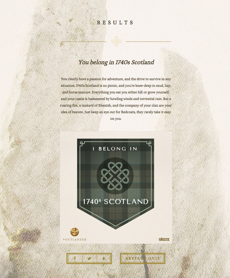 Outlander Community - Copy/Creative Direction