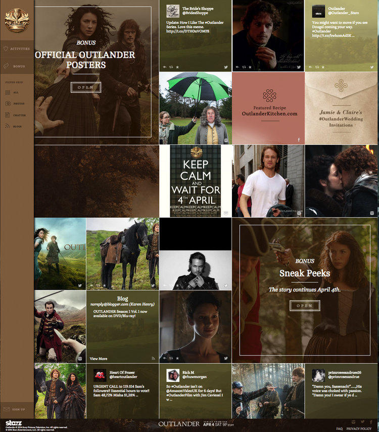 Outlander Community - Copy/Creative Direction