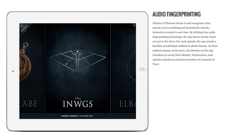 Da Vinci's Demons Citizens of Florence App - Creative Director