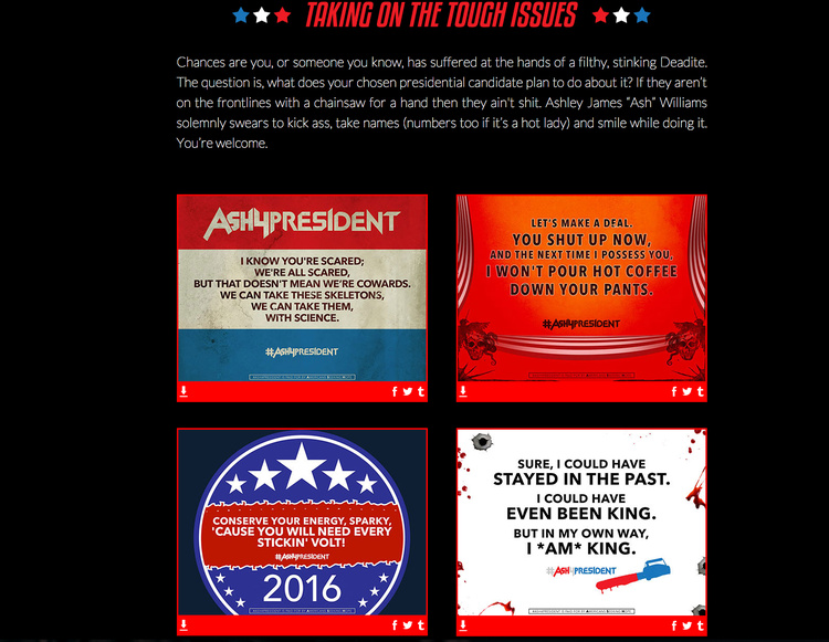 Ash 4 President - Website - Extras