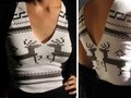 Cowichan deer sweater print - women's t
