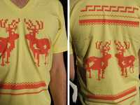 Cowichan buck sweater print - unisex yellow