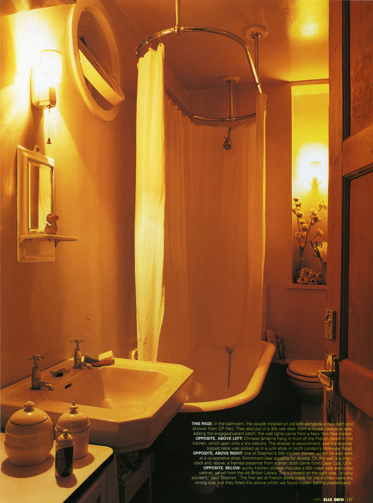 PRESS ELLE DECORATION London home of Stephen Male and clothing designer Jessica Ogden Interior design Stephen Male 1999