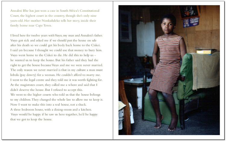ADAM BROOMBERG & OLIVER CHANARIN Mr. Mkhize's Portrait & Other Stories From The New South Africa. Documenting South Africa ten years after the 1994 multi-racial democratic elections that signaled the end of apartheid. Edited and designed by Stephen Male, published by Trolley and exhibited at The Photographers' Gallery, London 2004