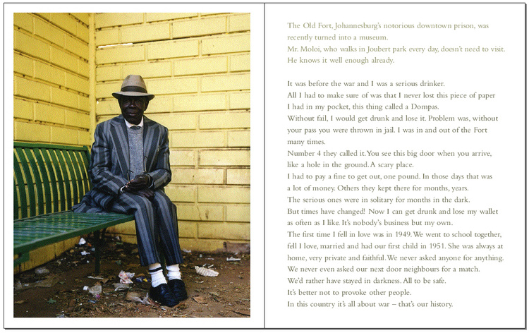ADAM BROOMBERG & OLIVER CHANARIN Mr. Mkhize's Portrait & Other Stories From The New South Africa. Documenting South Africa ten years after the 1994 multi-racial democratic elections that signaled the end of apartheid. Edited and designed by Stephen Male, published by Trolley and exhibited at The Photographers' Gallery, London 2004