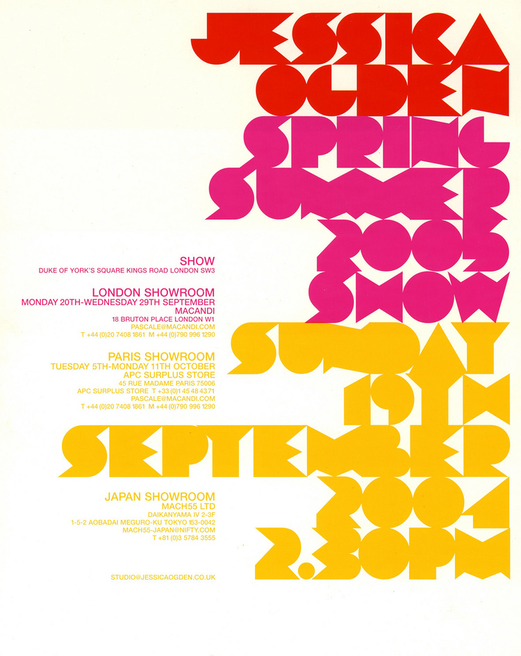 JESSICA OGDEN Art Director Stephen Male 1996-present