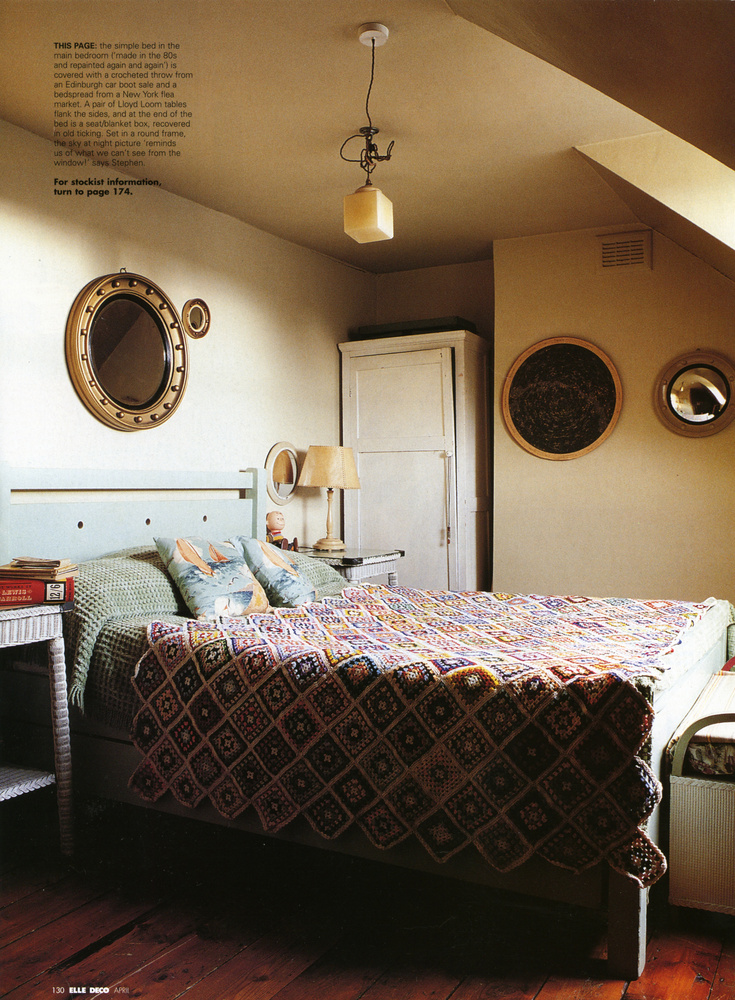 PRESS ELLE DECORATION London home of Stephen Male and clothing designer Jessica Ogden Interior design Stephen Male 1999