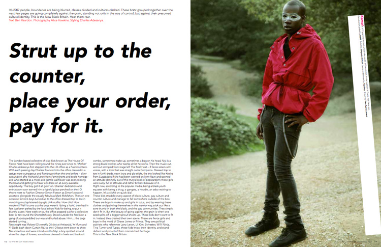 i-D Stephen Male Art Director 1983-1993 Consultant Art Director 2005-2008 Photographer Alice Hawkins