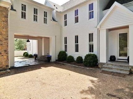 Porte cochere and family entry.