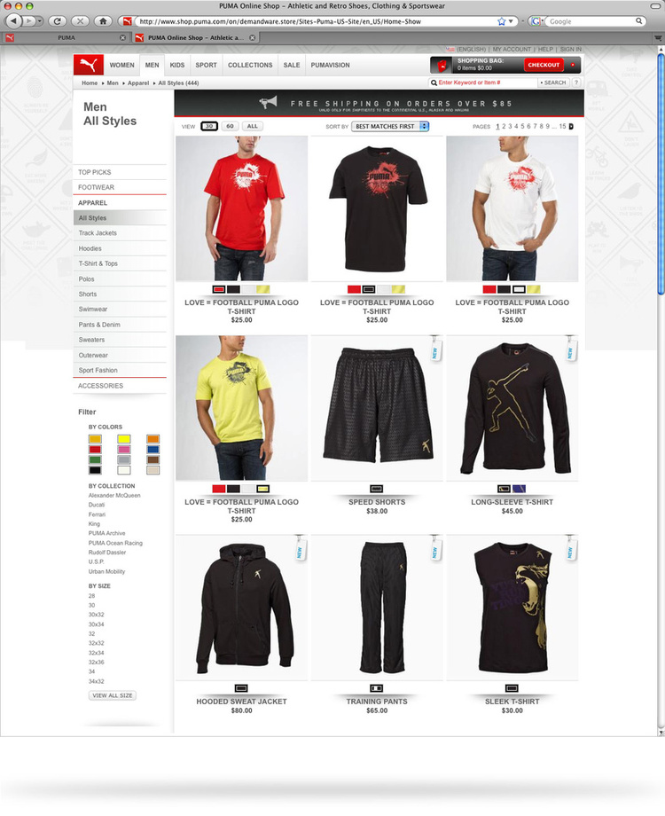 Puma - Online Store - Men's apparel