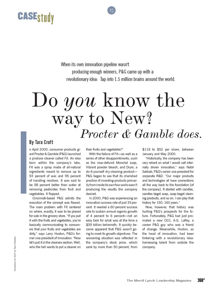 Procter & Gamble Innovation Feature Story
