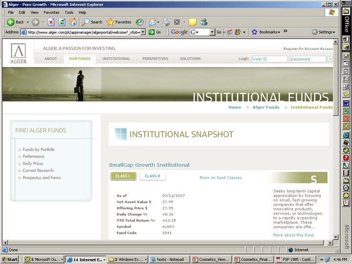 Alger Website