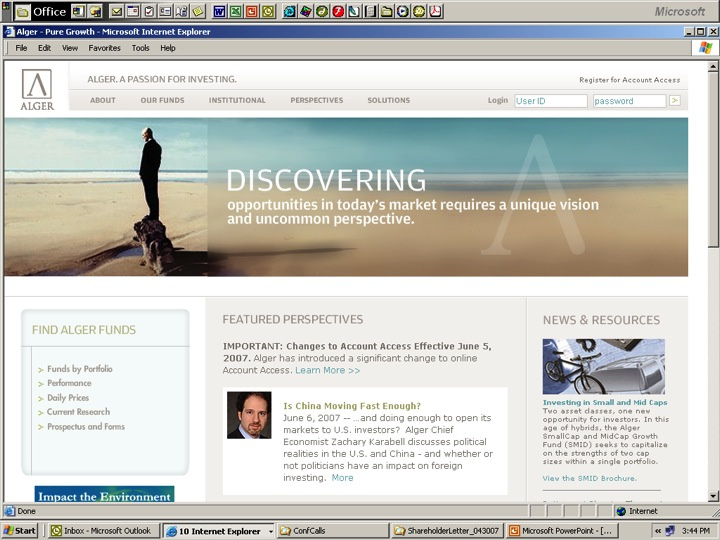 Alger Website