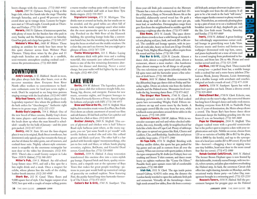 Chicago Magazine Bar Guide