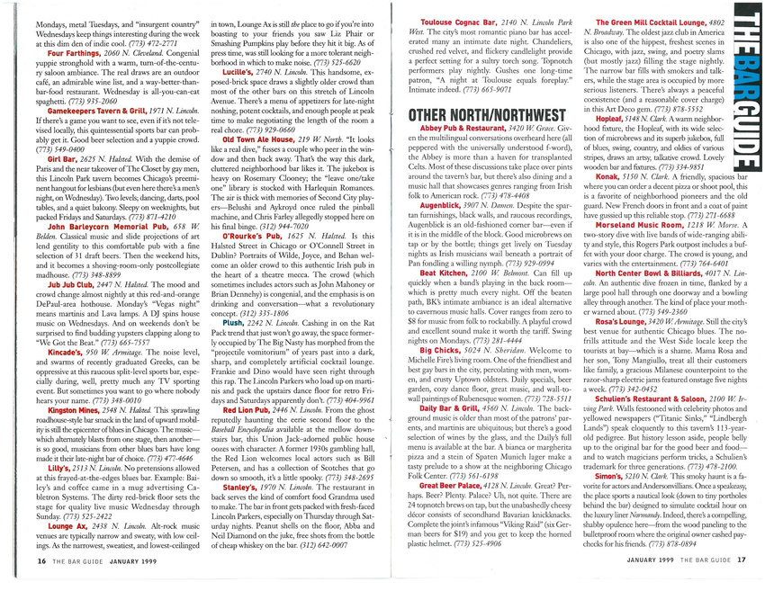 Chicago Magazine Bar Guide