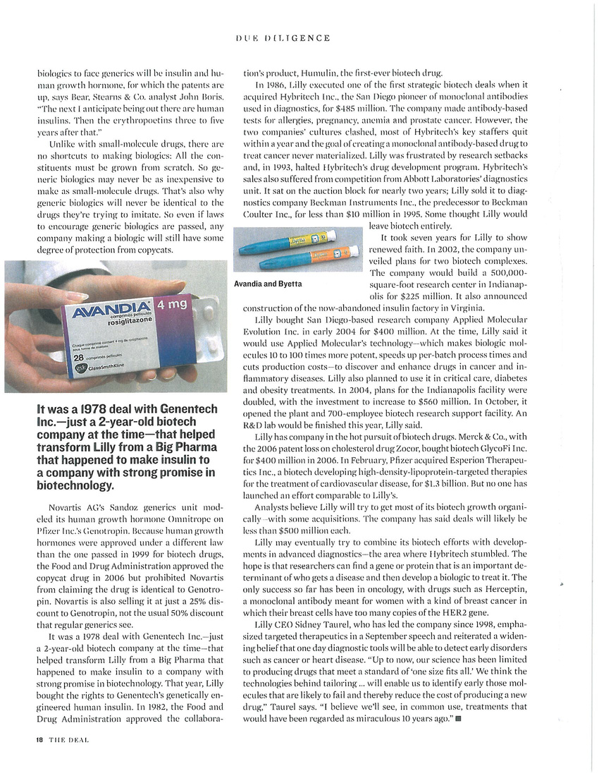 Eli Lilly Goes Biotech