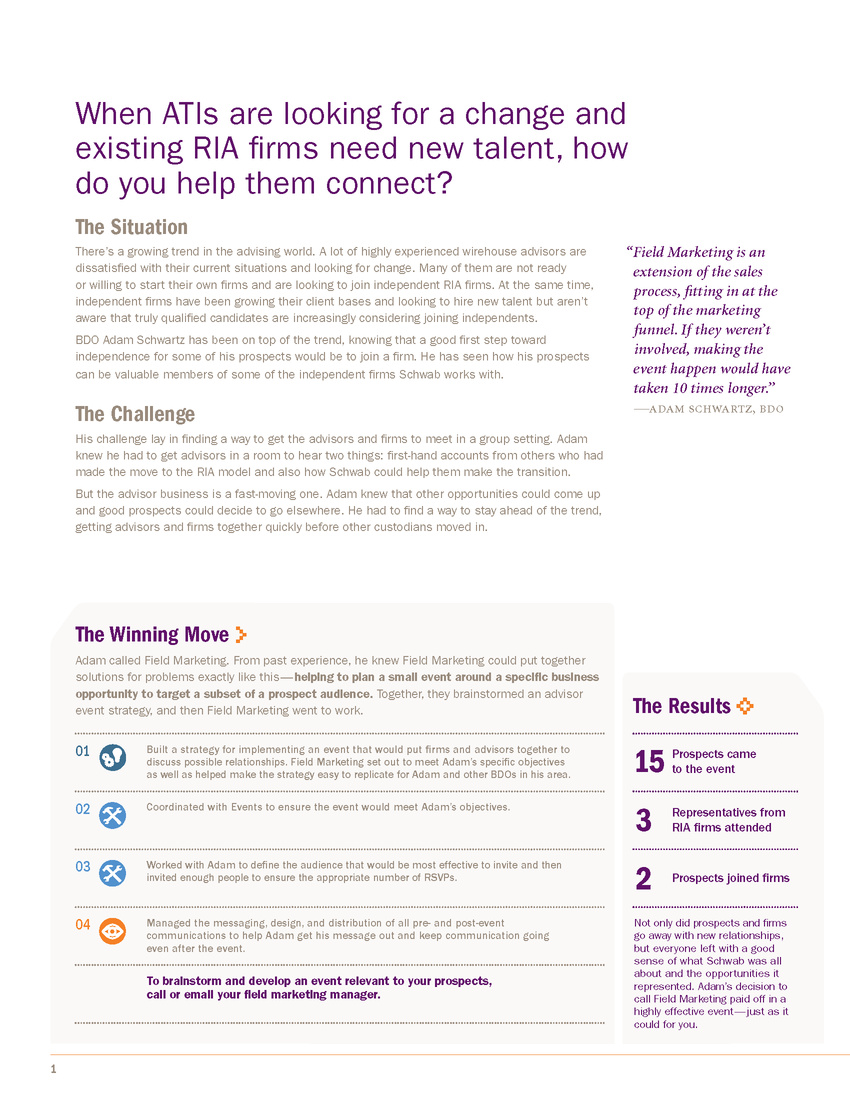 Schwab Case Studies