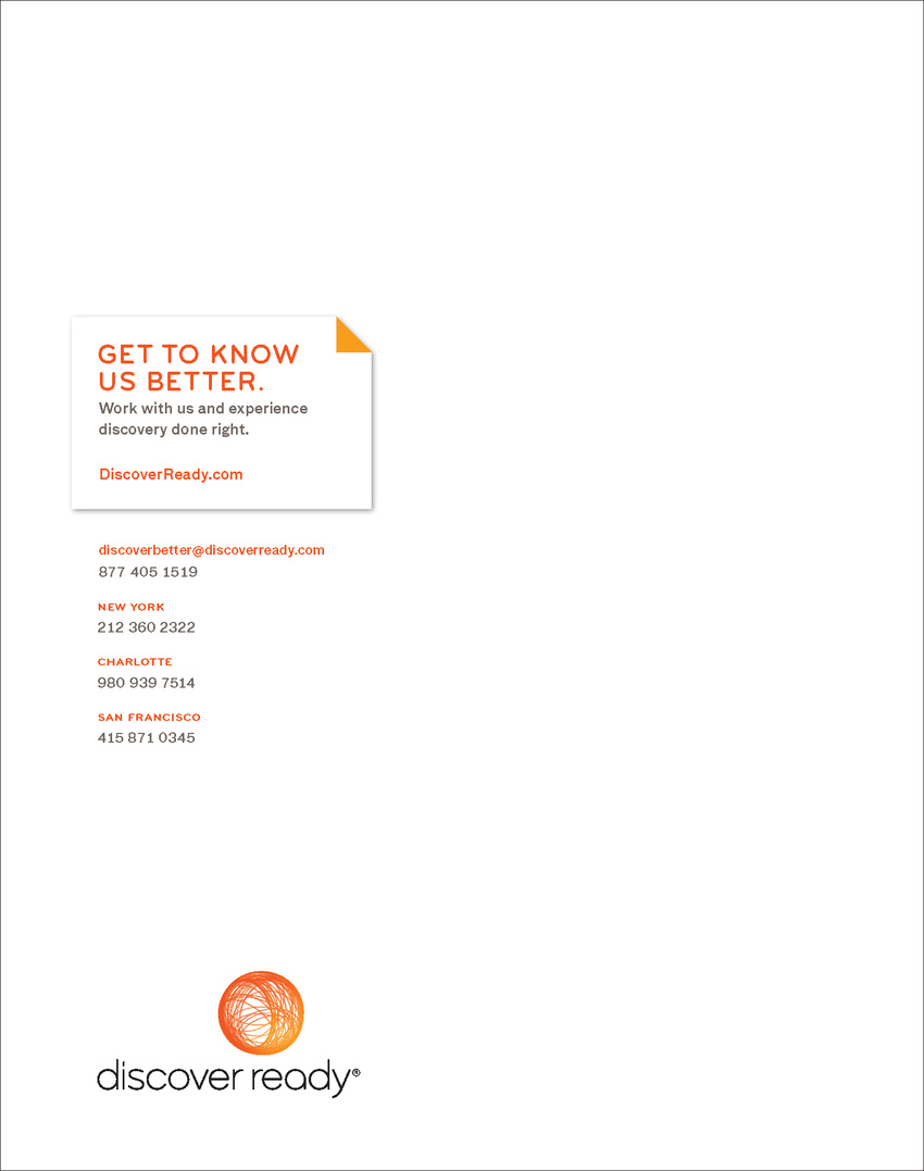 DiscoverReady Sales Brochure