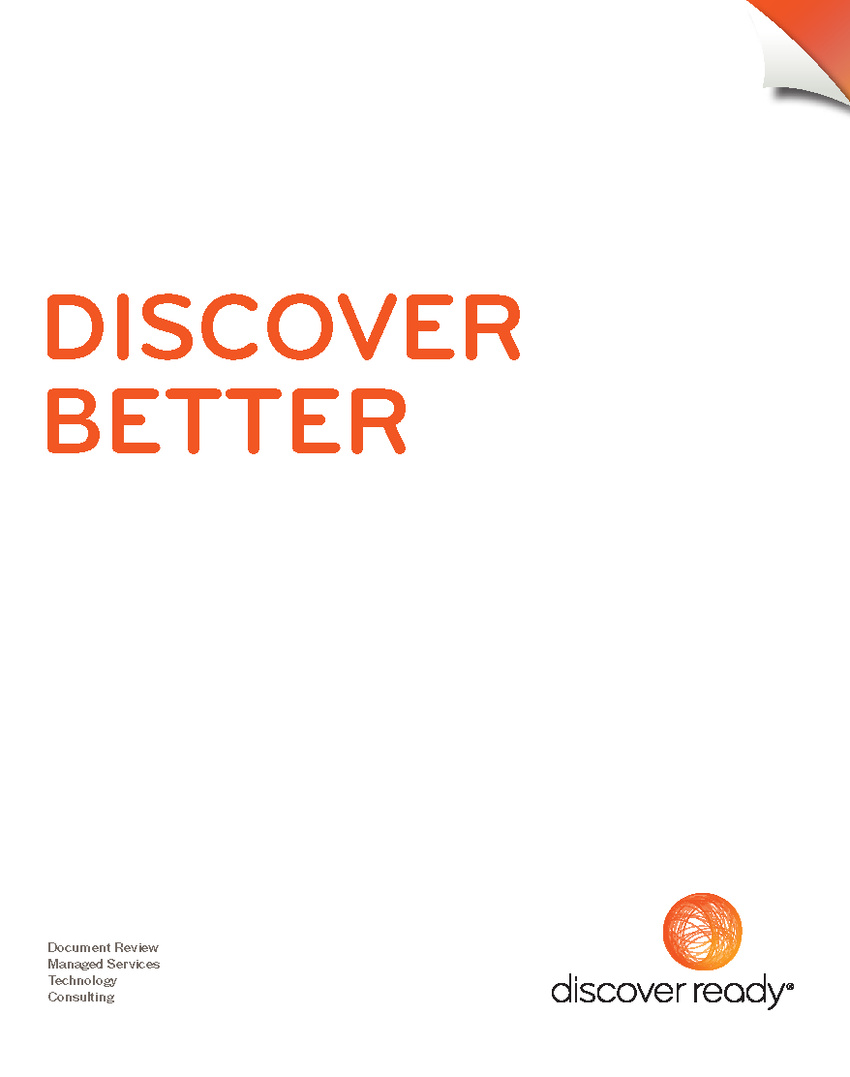 DiscoverReady Sales Brochure